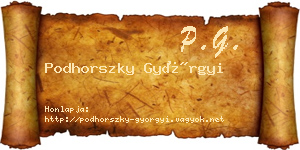 Podhorszky Györgyi névjegykártya