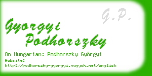 gyorgyi podhorszky business card